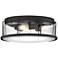 Quoizel Ludlow 13 1/4"W Earth Black 3-Light Ceiling Light