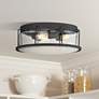 1_Quoizel Ludlow 13 1/4"W Earth Black 3-Light Ceiling Light