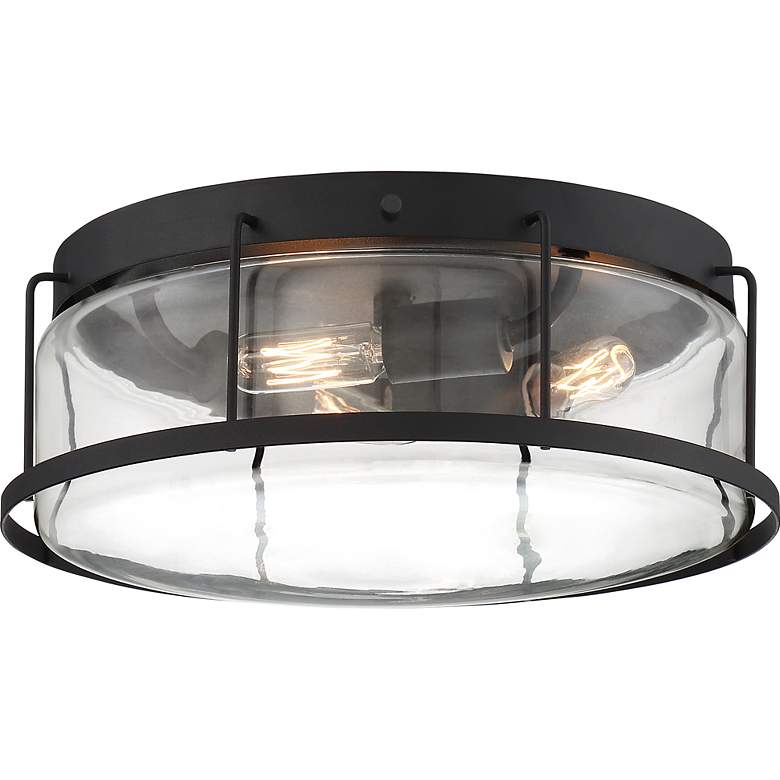 Image 3 Quoizel Ludlow 13 1/4"W Earth Black 3-Light Ceiling Light more views