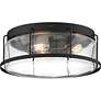 3_Quoizel Ludlow 13 1/4"W Earth Black 3-Light Ceiling Light more views
