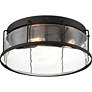 4_Quoizel Ludlow 13 1/4"W Earth Black 3-Light Ceiling Light more views