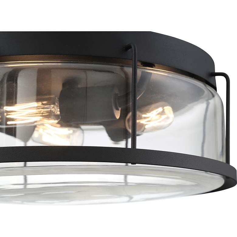 Image 5 Quoizel Ludlow 13 1/4"W Earth Black 3-Light Ceiling Light more views