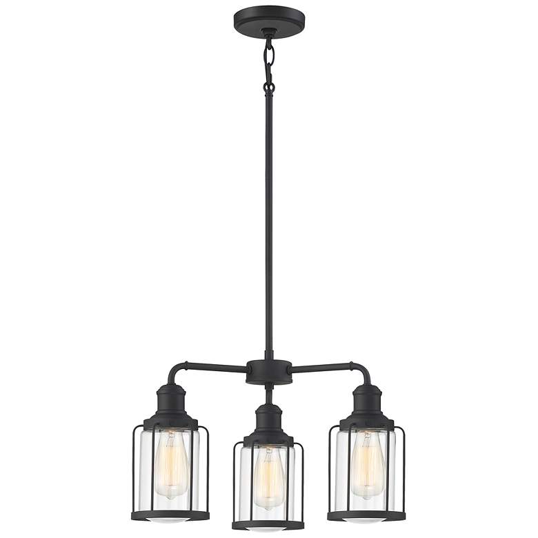 Image 1 Quoizel Ludlow 20" Wide Earth Black 3-Light Chandelier