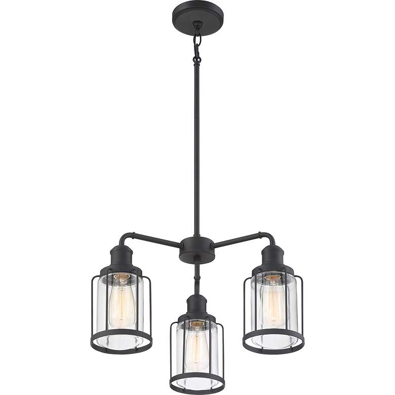 Image 2 Quoizel Ludlow 20" Wide Earth Black 3-Light Chandelier more views