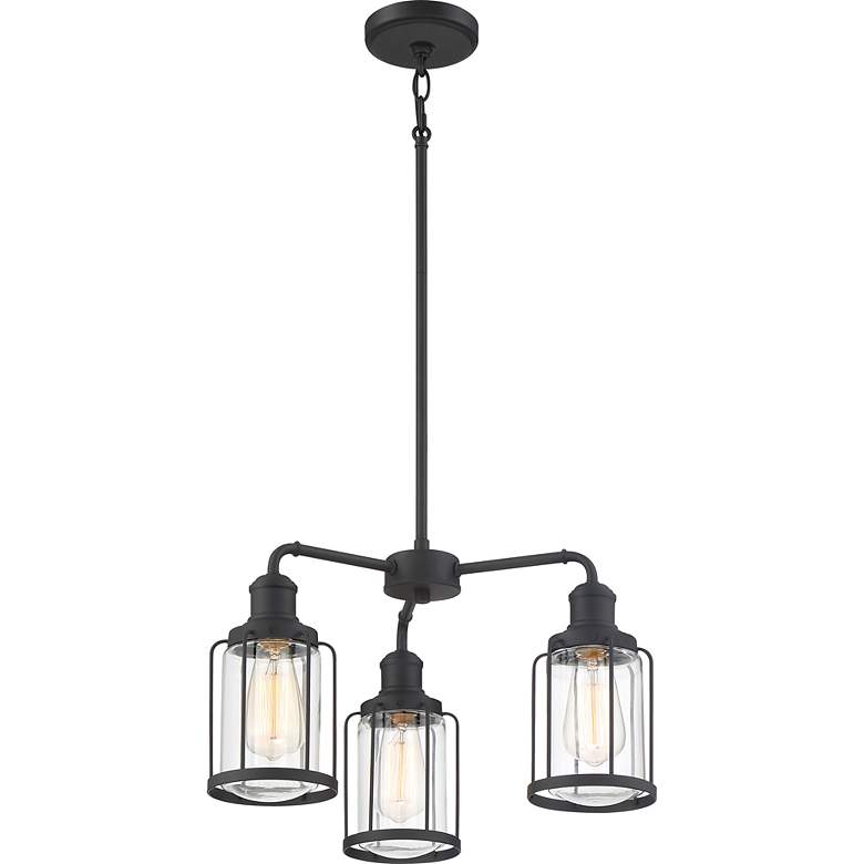 Image 3 Quoizel Ludlow 20" Wide Earth Black 3-Light Chandelier more views