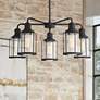 1_Quoizel Ludlow 25" Wide Earth Black 5-Light Chandelier