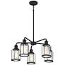 4_Quoizel Ludlow 25" Wide Earth Black 5-Light Chandelier more views
