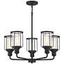 6_Quoizel Ludlow 25" Wide Earth Black 5-Light Chandelier more views