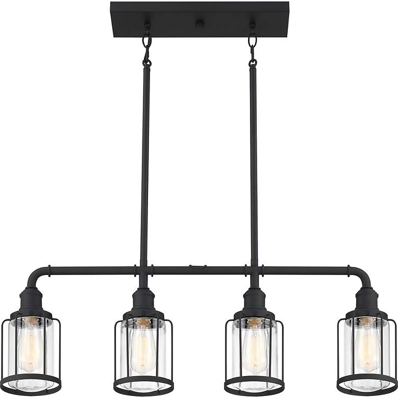 Image 2 Quoizel Ludlow 33 1/2"W Earth Black 4-Light Island Pendant more views