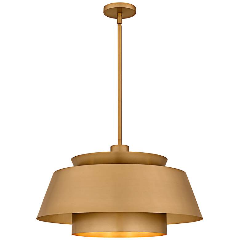 Image 1 Quoizel Lumi 24" Wide Brushed Weathered Brass Pendant Light