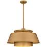 1_Quoizel Lumi 24" Wide Brushed Weathered Brass Pendant Light