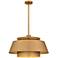 Quoizel Lumi 24" Wide Brushed Weathered Brass Pendant Light