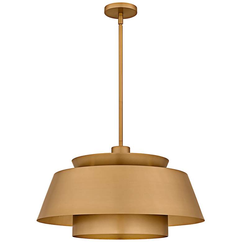 Image 2 Quoizel Lumi 24" Wide Brushed Weathered Brass Pendant Light more views