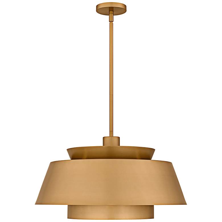 Image 3 Quoizel Lumi 24" Wide Brushed Weathered Brass Pendant Light more views