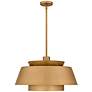 3_Quoizel Lumi 24" Wide Brushed Weathered Brass Pendant Light more views