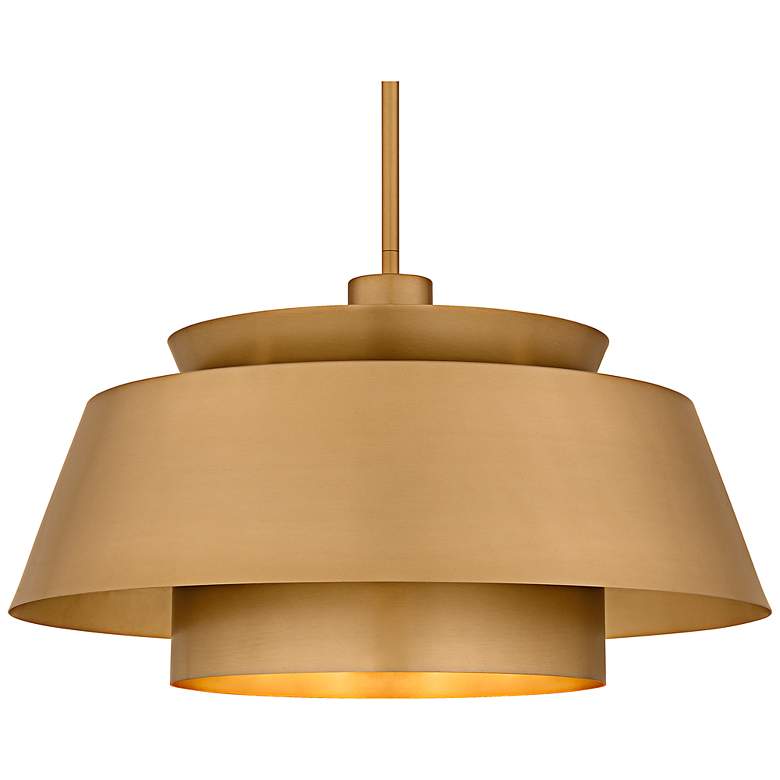 Image 5 Quoizel Lumi 24" Wide Brushed Weathered Brass Pendant Light more views