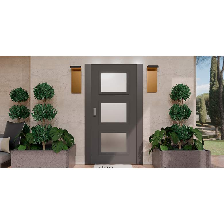 Image 3 Quoizel Lunar 21" High Matte Black LED Outdoor Wall Light more views
