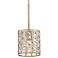 Quoizel Luxury 6 1/2"W Vintage Gold Laser-Cut Mini Pendant