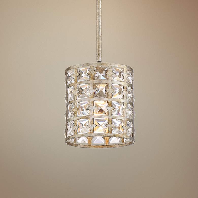 Image 1 Quoizel Luxury 6 1/2"W Vintage Gold Laser-Cut Mini Pendant