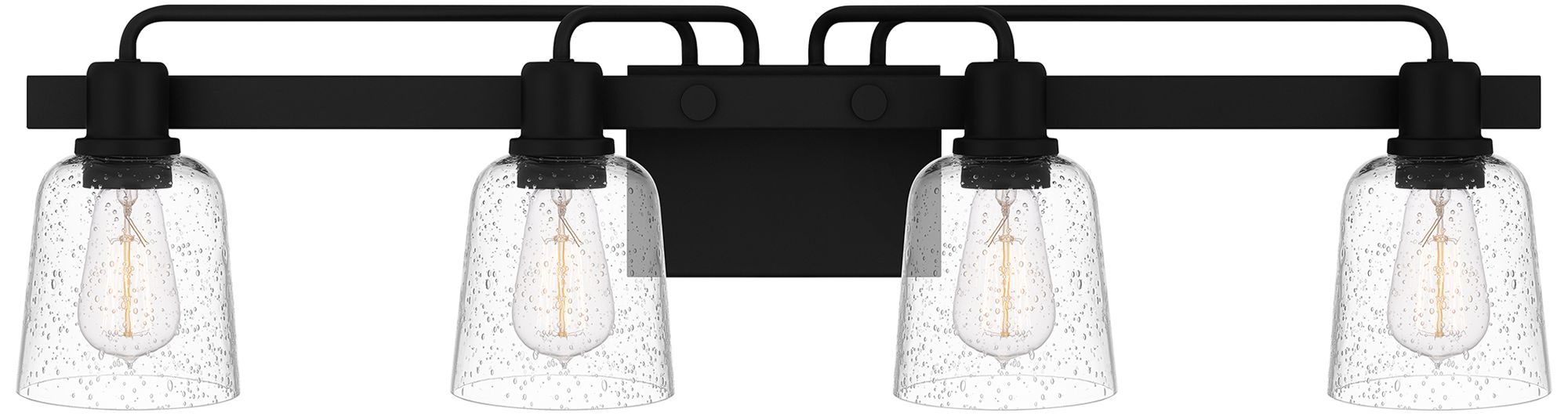 Quoizel Lydia 34" Wide Matte Black 4-Light Bath Light