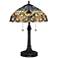 Quoizel Lyric Vintage Bronze Tiffany-Style Accent Table Lamp