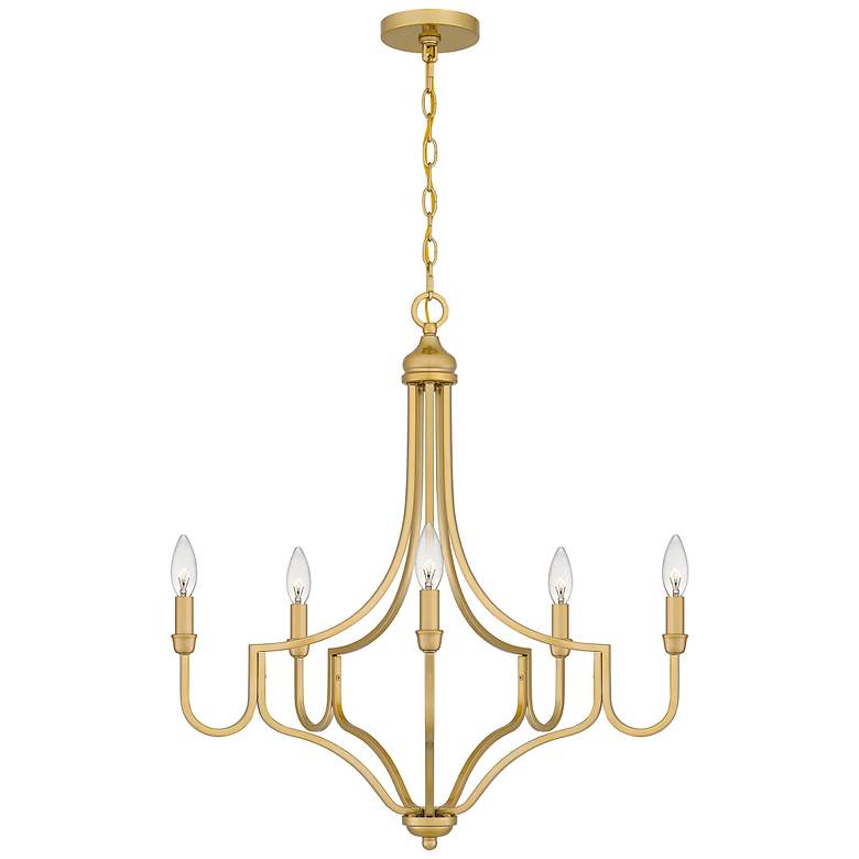 Image 3 Quoizel Mabel 26 1/4" Wide Light Gold 5-Light Chandelier