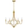 3_Quoizel Mabel 26 1/4" Wide Light Gold 5-Light Chandelier