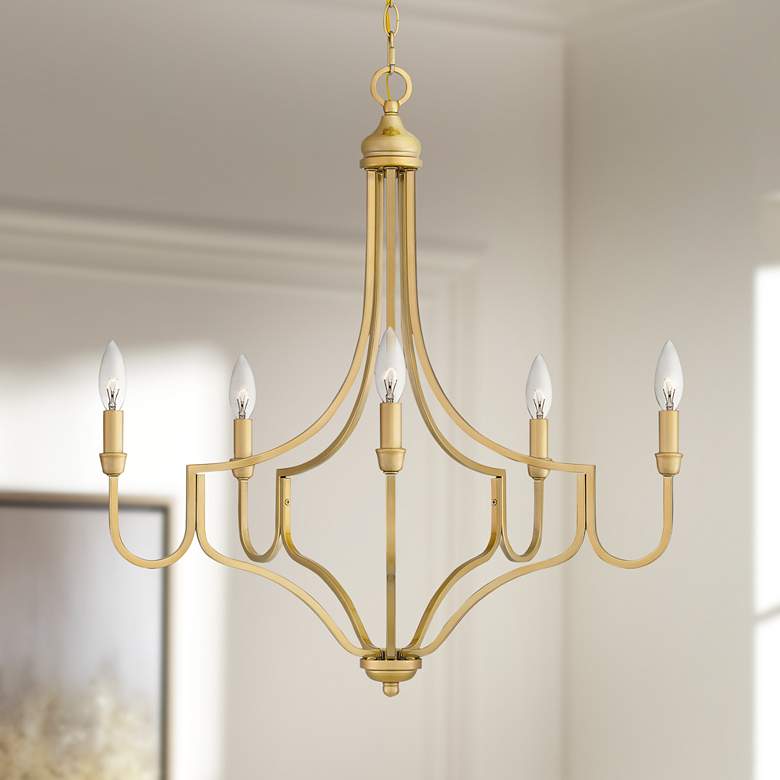 Image 2 Quoizel Mabel 26 1/4" Wide Light Gold 5-Light Chandelier