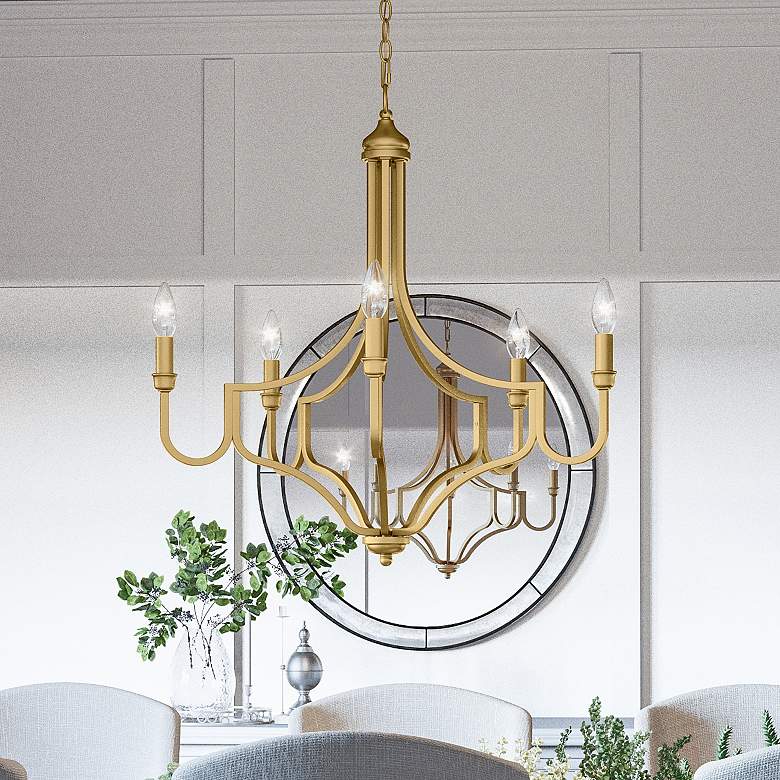 Image 4 Quoizel Mabel 26 1/4" Wide Light Gold 5-Light Chandelier more views