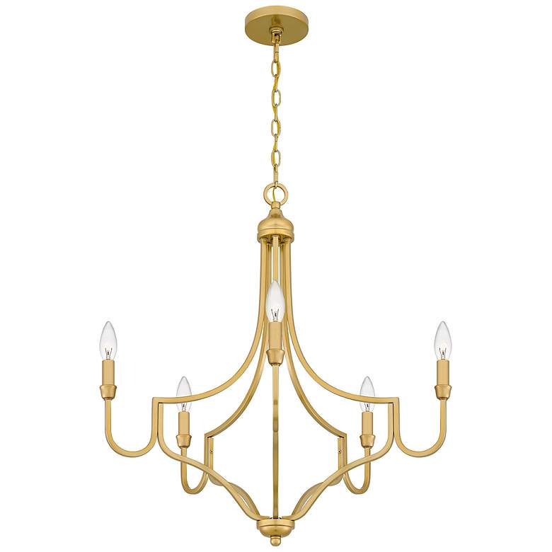 Image 7 Quoizel Mabel 26 1/4" Wide Light Gold 5-Light Chandelier more views