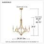 Quoizel Mabel 26 1/4" Wide Light Gold 5-Light Chandelier in scene