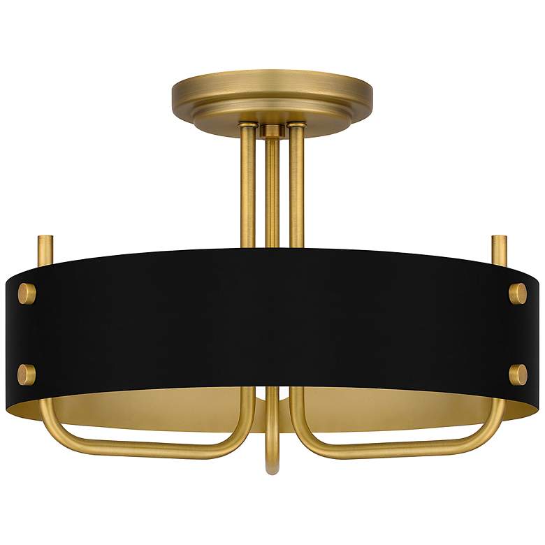 Image 2 Quoizel Madden 17" Wide Aged Brass 3-Light Ceiling Light