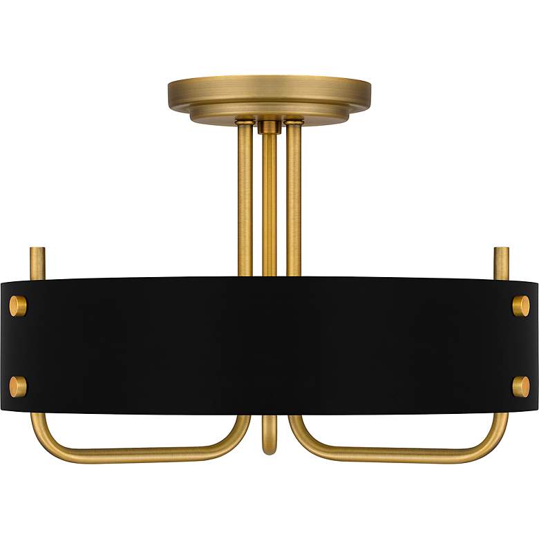 Image 5 Quoizel Madden 17" Wide Aged Brass 3-Light Ceiling Light more views
