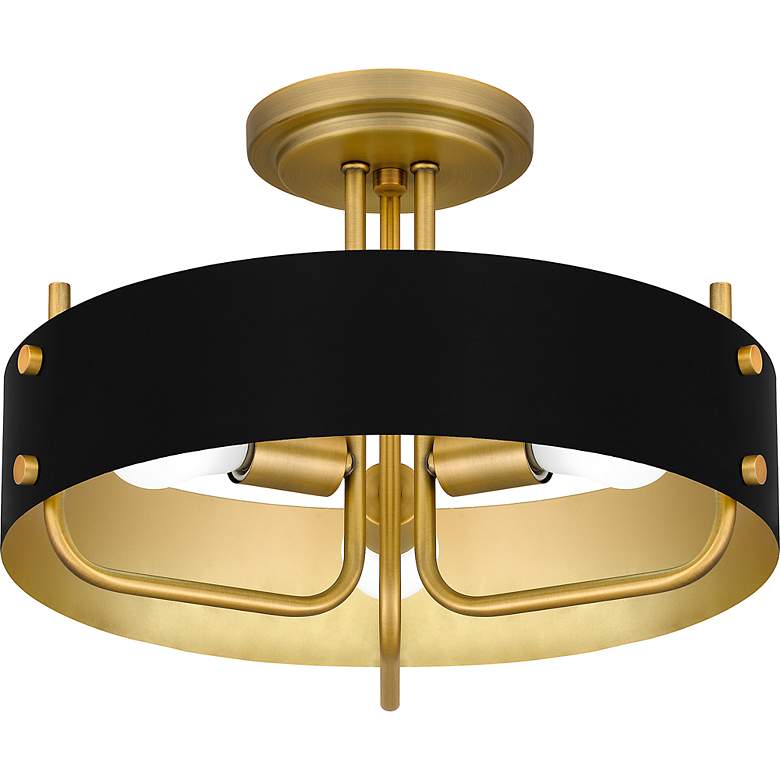Image 6 Quoizel Madden 17" Wide Aged Brass 3-Light Ceiling Light more views