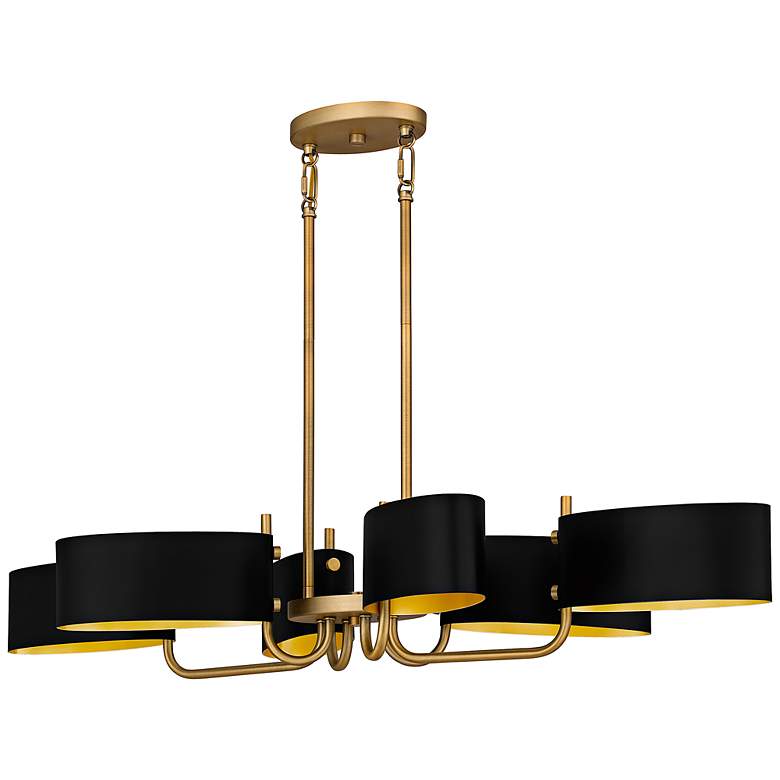 Image 3 Quoizel Madden 41 1/2"W Aged Brass 6-Light Island Chandelier