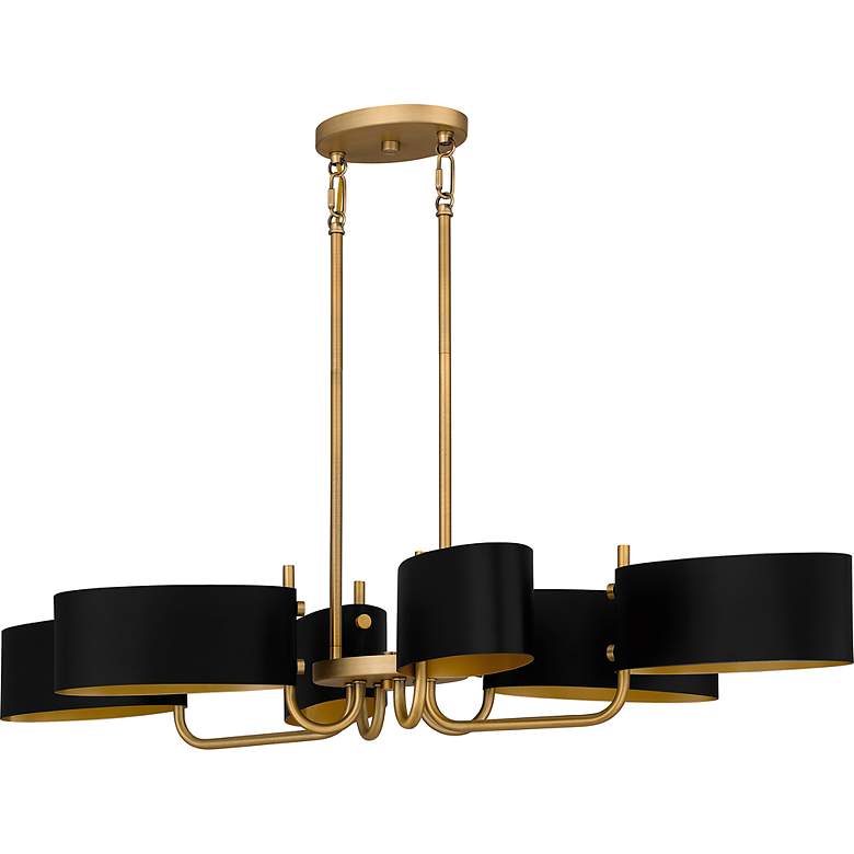 Image 5 Quoizel Madden 41 1/2"W Aged Brass 6-Light Island Chandelier more views