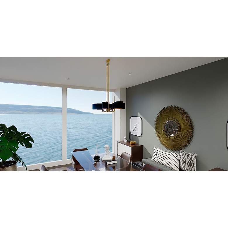 Image 7 Quoizel Madden 41 1/2"W Aged Brass 6-Light Island Chandelier more views