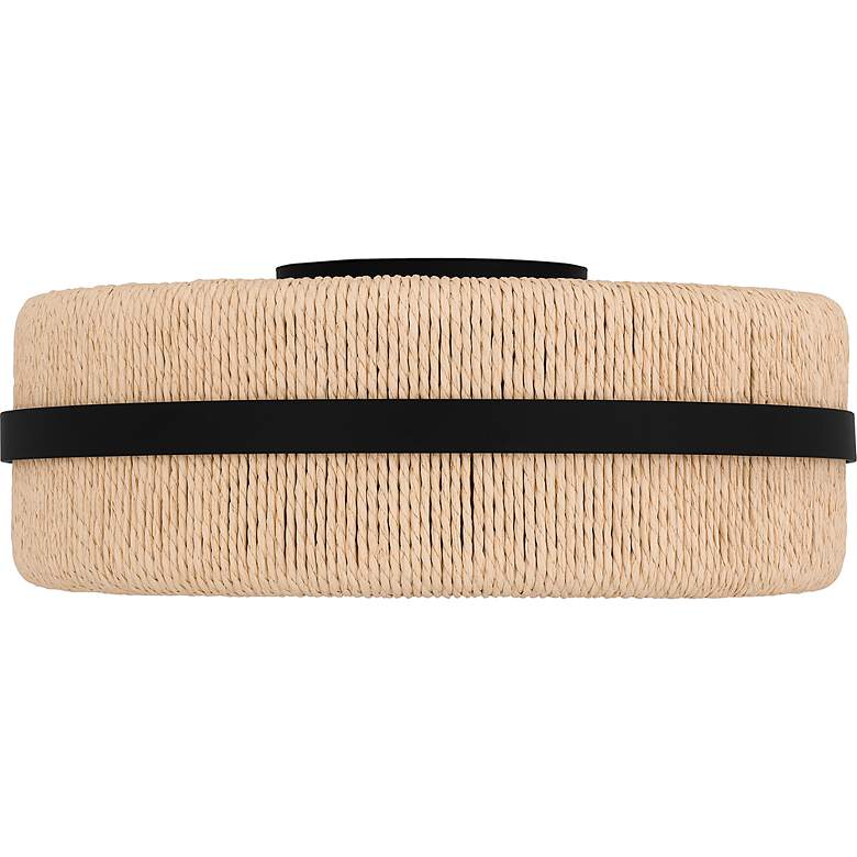 Image 5 Quoizel Maeve 14" Wide 2-Light Matte Black Ivory Rope Flush Mount more views