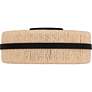 5_Quoizel Maeve 14" Wide 2-Light Matte Black Ivory Rope Flush Mount more views