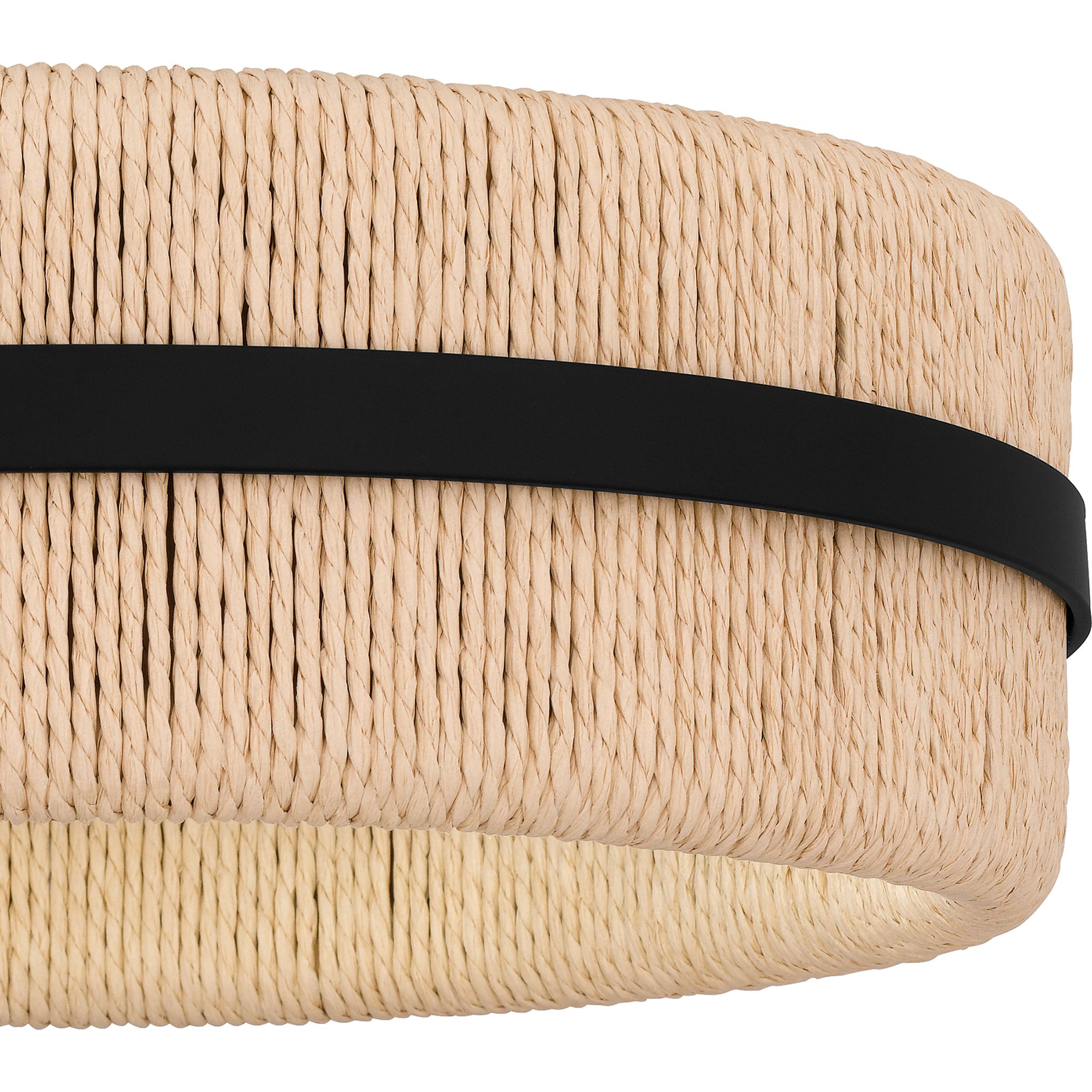 Quoizel Maeve 14" Wide 2-Light Matte Black Ivory Rope Flush Mount in scene