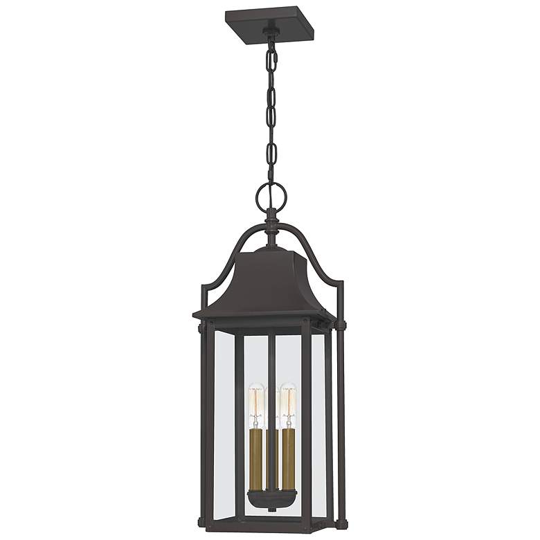Image 3 Quoizel Manning 10 1/2"W Western Bronze 3-Light Mini Pendant