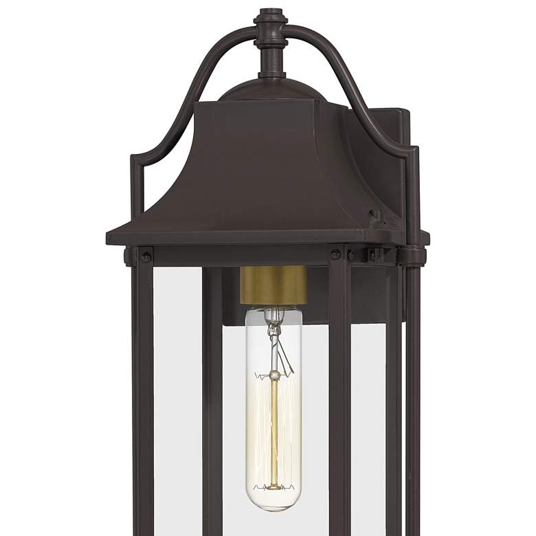 Image 2 Quoizel Manning 14 3/4" High Western Bronze Outdoor Lantern Wall Light more views