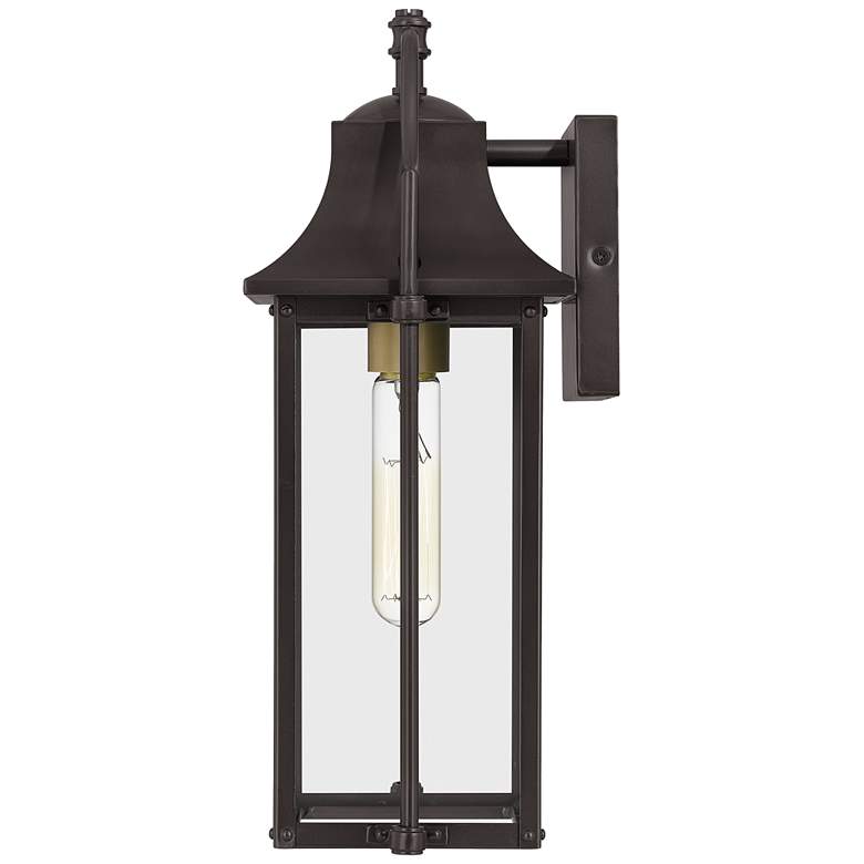 Image 3 Quoizel Manning 14 3/4 inch High Western Bronze Outdoor Lantern Wall Light more views
