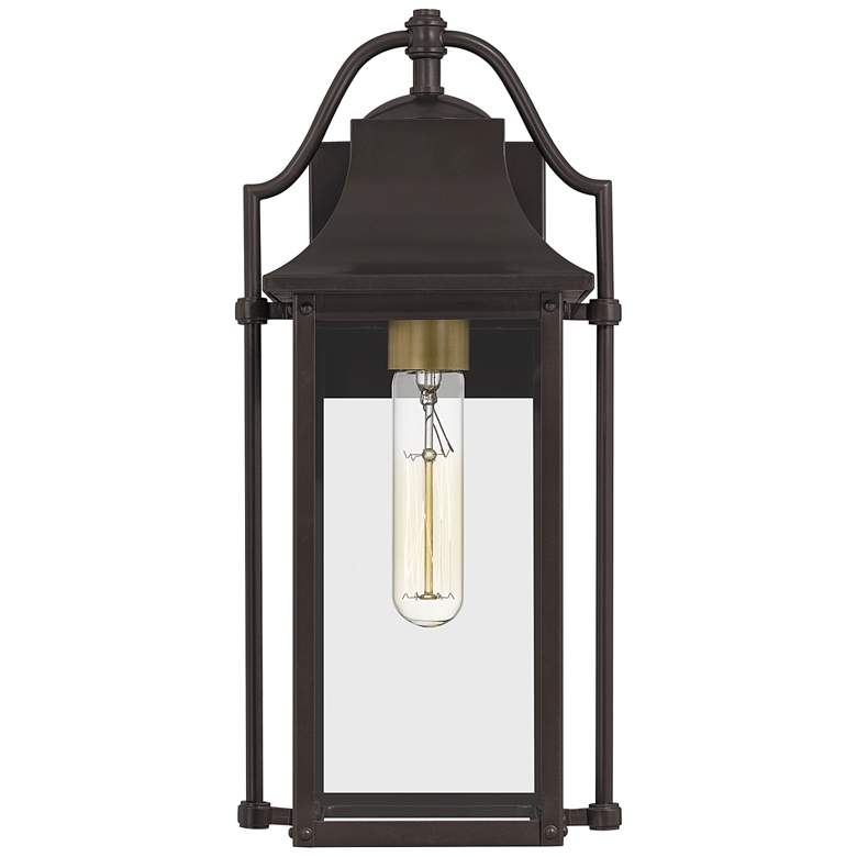 Image 4 Quoizel Manning 14 3/4" High Western Bronze Outdoor Lantern Wall Light more views