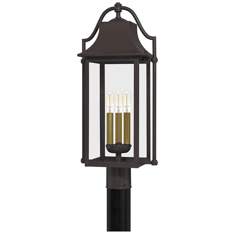 Image 1 Quoizel Manning 24 1/4"H Western Bronze Outdoor Post Light