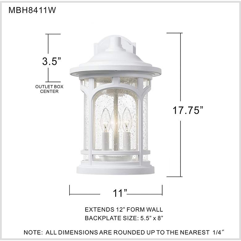 Image 5 Quoizel Marblehead 17 3/4"H White Lustre Outdoor Wall Light more views