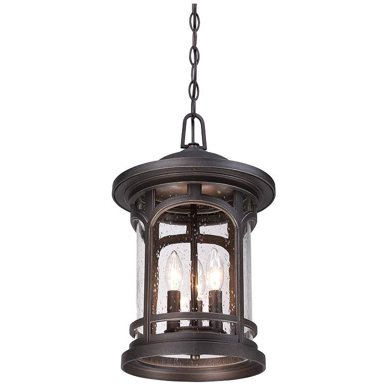 Image 2 Quoizel Marblehead 18"H Bronze 3-Light Outdoor Hanging Light more views