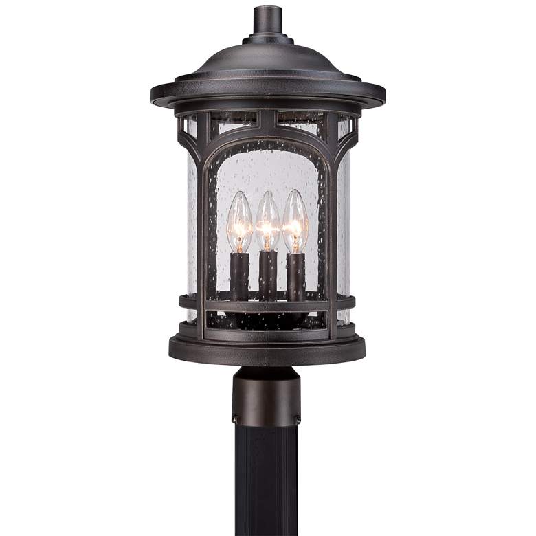 Image 2 Quoizel Marblehead 19 inchH Palladian Bronze Outdoor Post Light
