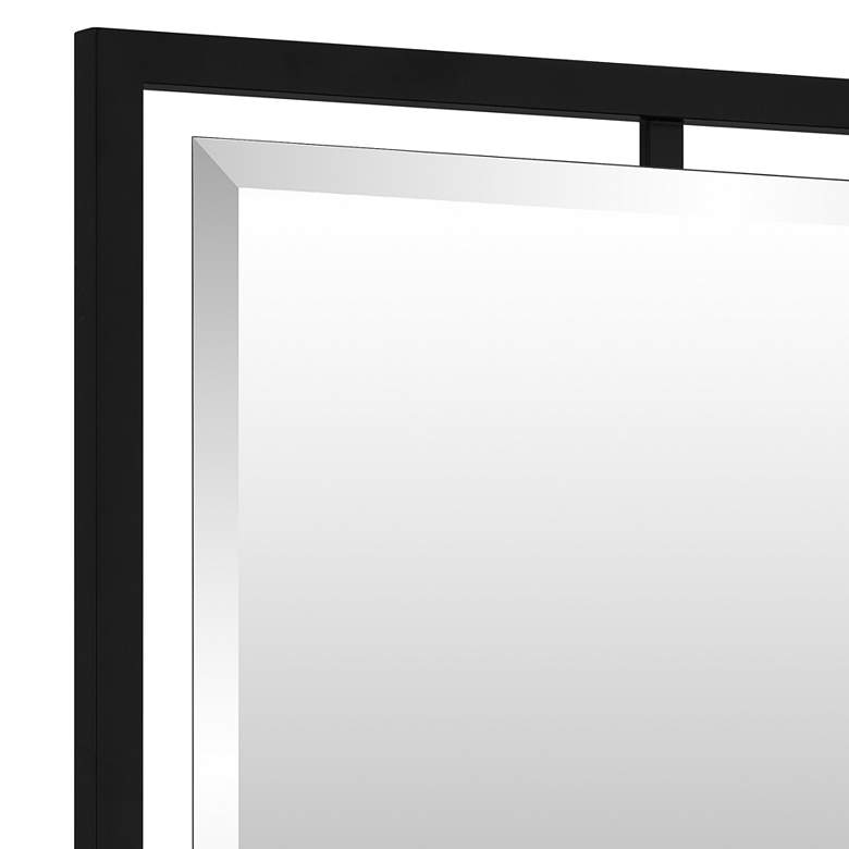 Image 2 Quoizel Marcos Matte Black 24 inch x 32 inch Rectangular Wall Mirror more views