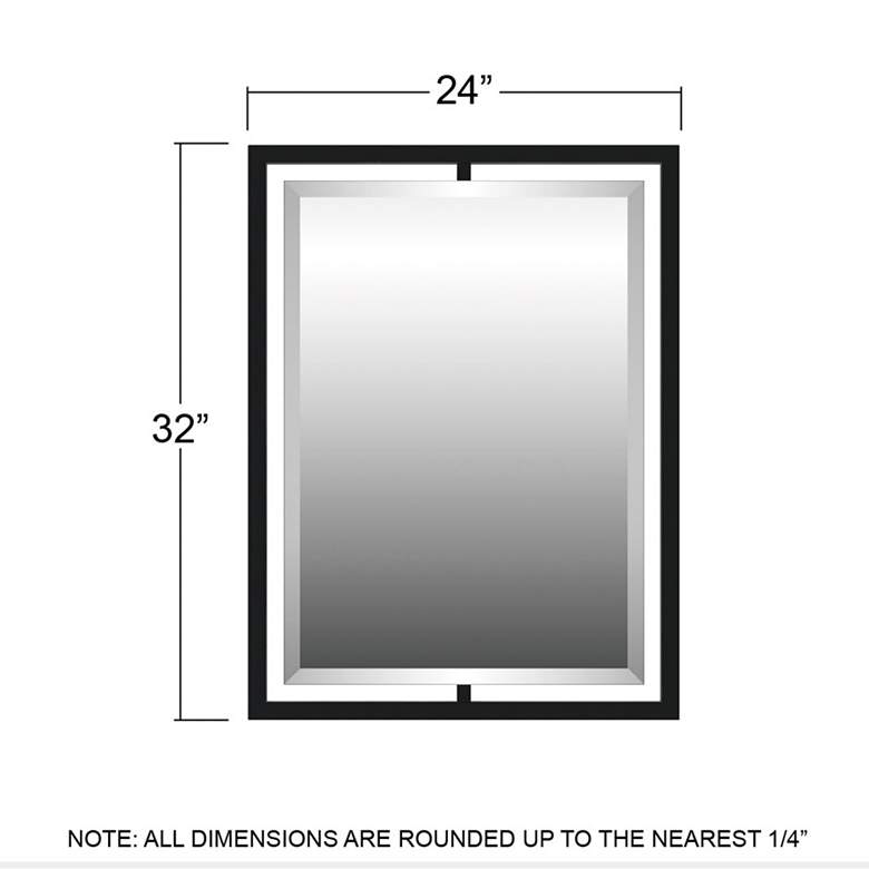 Image 4 Quoizel Marcos Matte Black 24" x 32" Rectangular Wall Mirror more views